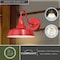 Vaxcel Dorado 1 Light Dusk to Dawn Red White Farmhouse Barn Dome Outdoor Wall Lantern T0486 - alternate 4